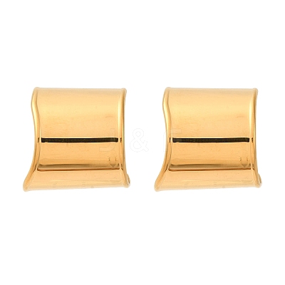 C-Shaped 304 Stainless Steel Stud Earrings for Women EJEW-A131-01A-G-1