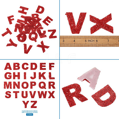 Alphabet Rhinestone Patches FW-TAC0001-01A-1