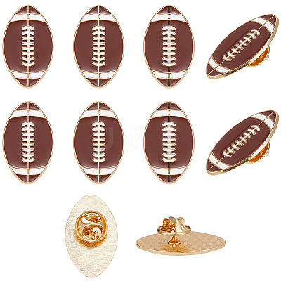 10Pcs Sports Enamel Pins JEWB-SC0002-01-1