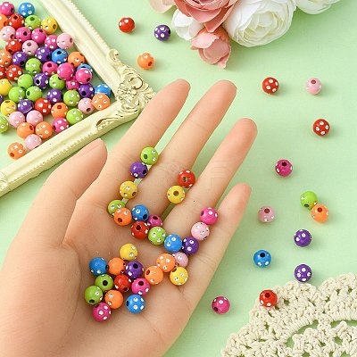 Plating Acrylic Beads PACR-YW0001-16-1