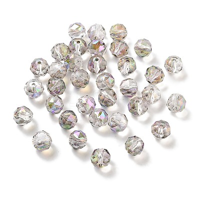 Electroplate Round Glass Beads  EGLA-A043-01-HR01-1