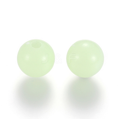 Luminous Acrylic Round Beads LACR-R002-6mm-01-1