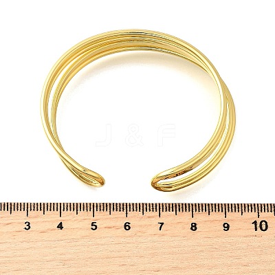 Brass Cuff Bangles for Women BJEW-F498-09G-1