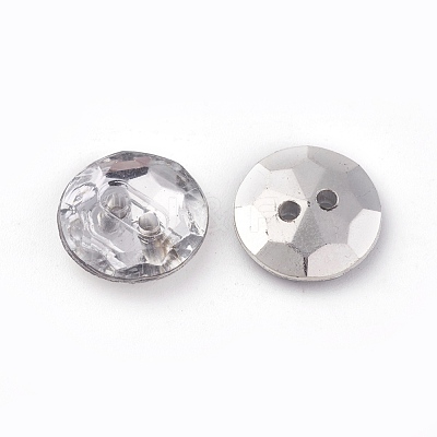 Acrylic Rhinestone Buttons BUTT-TAC0001-01-1