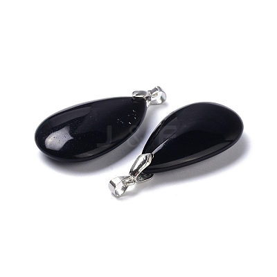 Natural Obsidian Pendants G-D084-01P-B05-1