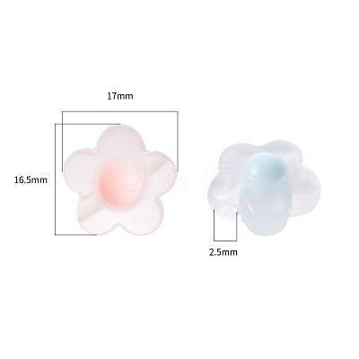 50Pcs 5 Colors Transparent Acrylic Beads TACR-CC0001-03-1