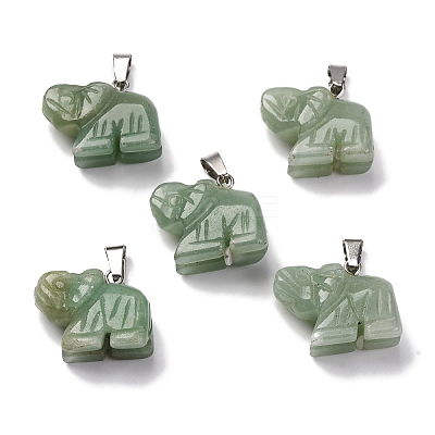 Natural Green Aventurine Pendants G-B127-05P-02-1