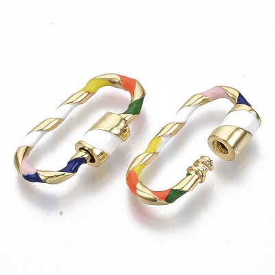 Brass Screw Carabiner Lock Charms KK-S318-11-NF-1