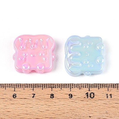 UV Plating Opaque Acrylic Beads OACR-T028-53-1