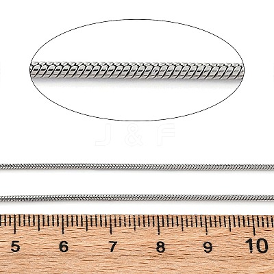 304 Stainless Steel Round Snake Chains CHS-M009-01P-01-1