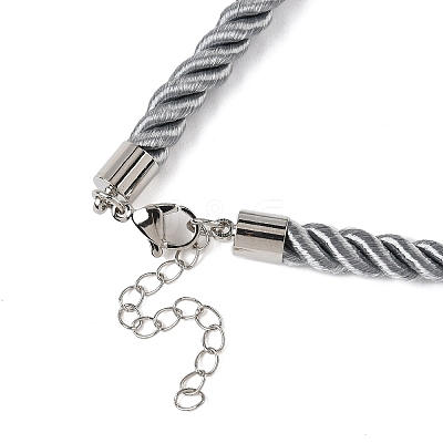 5MM Nylon Twisted Cord Necklace Making FIND-G096-01P-28-1