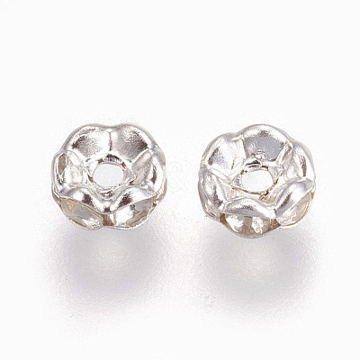 Iron Crystal Rhinestone Spacer Beads RB-A008-6MM-S-1