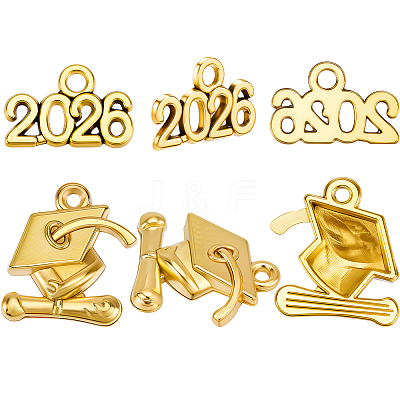 100Pcs 2 Styles Alloy Pendants FIND-SC0021-89AG-1