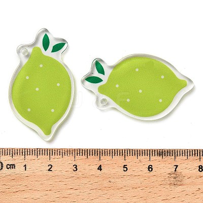 Opaque Printed Acrylic Pendants OACR-I020-06C-1
