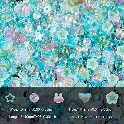 Handmade Polymer Clay Cabochons CLAY-TADJ0001-01G-1