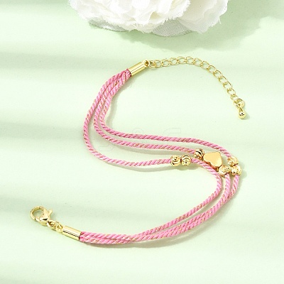 Polyester Multi-Strand Bracelets FB-CBA983F-02G-03-1