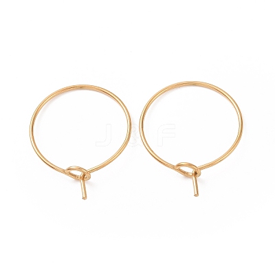 Ion Plating(IP) 316L Surgical Stainless Steel Hoop Earring Findings STAS-D164-04G-1