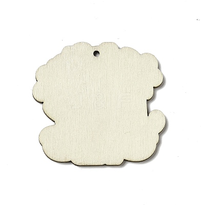 Father's Day Single Face Printed Aspen Wood Pendants WOOD-G014-35-1