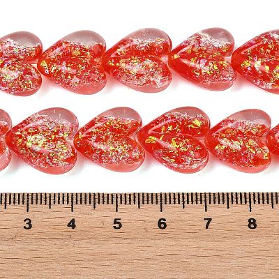 Handmade Foil Glass Beads DICH-C001-01G-1