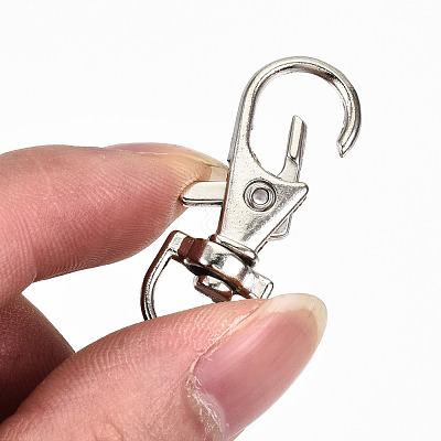 Alloy Swivel Lobster Claw Clasps PALLOY-T010-02P-1
