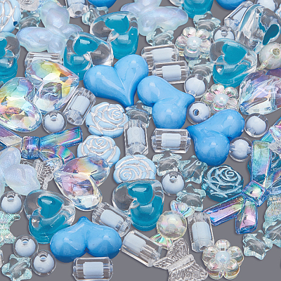 180Pcs 15 Styles Mixed Style Acrylic Beads OACR-PA0001-10-1