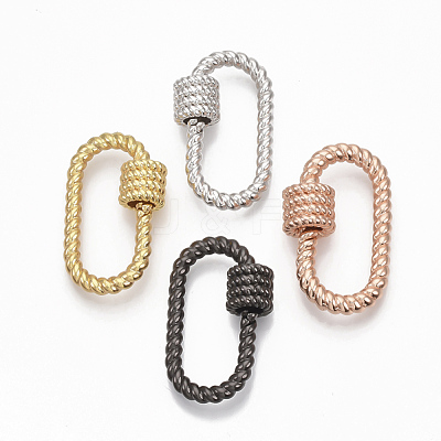 Brass Screw Carabiner Lock Charms KK-T047-02-1