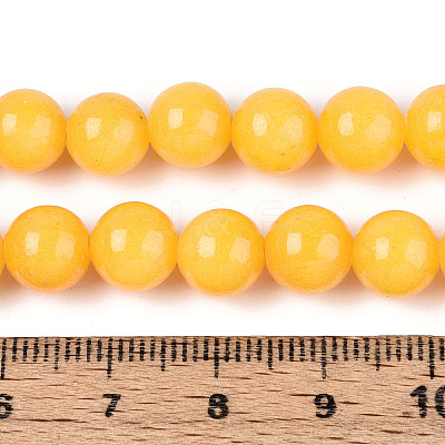 Dyed Natural Mashan Jade Round Beads Strands G-T139-8mm-67A-1