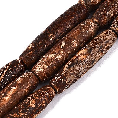 Natural Tree Bark Agate Beads Strands G-Q606-81-1