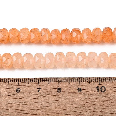 Imitation Jade Crackle Glass Beads Strands GLAA-N068-01A-A14-1