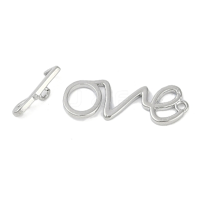 Brass Toggle Clasps KK-K391-17P-1