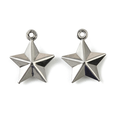 304 Stainless Steel Charms. Star Charm X-STAS-A190-05P-1