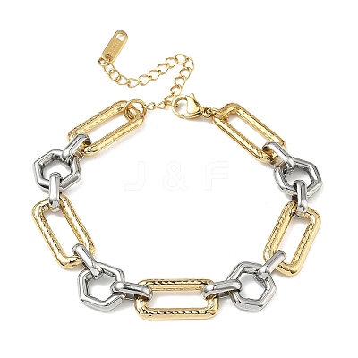 304 Stainless Steel Link Chain Bracelets for Women BJEW-A169-01GP-1