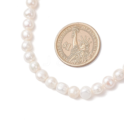 Natural Cultured Freshwater Pearl Two Sides Polished Beaded Necklaces for Women NJEW-JN05334-02-1