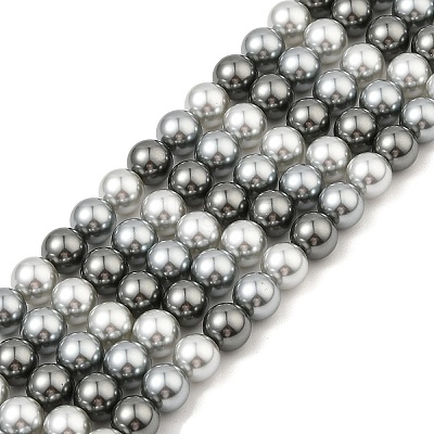 Baking Paint Pearlized Glass Pearl Round Bead Strands PEAR-H019-02C-05-1