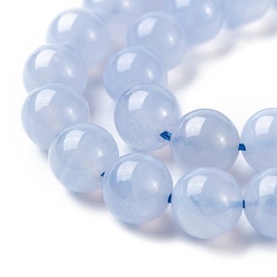 Grade AA Natural Blue Lace Agate Beads Strands G-F222-30-8mm-1-1