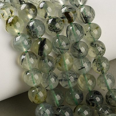Natural Prehnite Beads Strands G-G474-A01-8mm-1