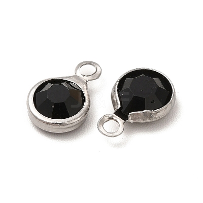 304 Stainless Steel with Glass Charms STAS-G305-11P-02-1