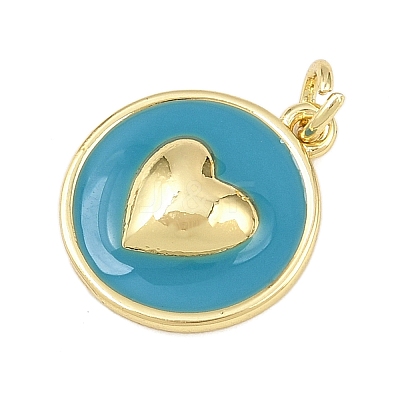 Brass Enamel Pendants KK-L251-02G-1
