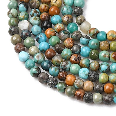 Natural African Turquoise(Jasper) Beads Strands X-G-K366-G01-2mm-1