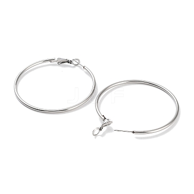 Non-Tarnish Ring 304 Stainless Steel Hoop Earrings for Women Men EJEW-B049-02F-P-1