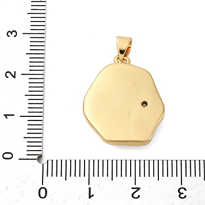 Brass Micro Pave Cubic Zirconia Pendants KK-D390-16G-03-1