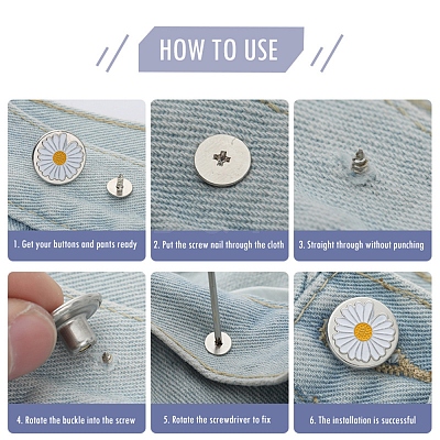 Alloy Button Pins for Jeans PURS-PW0009-01E-02B-1