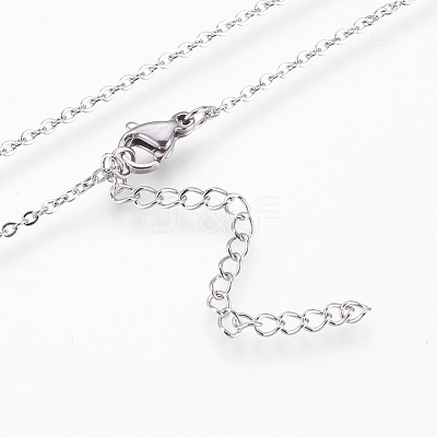 Tarnish Resistant 304 Stainless Steel Pendant Necklaces NJEW-P224-16P-1