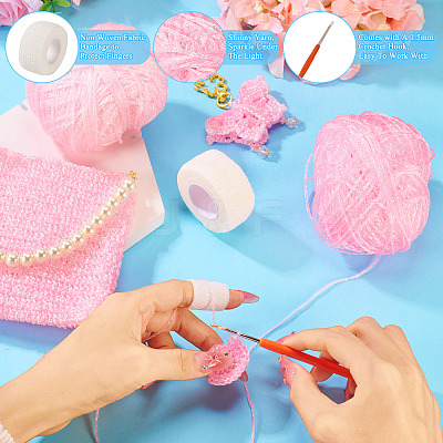 2 Skeins Polyester Yarn DIY-MB0003-08-1