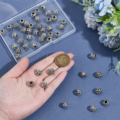 72Pcs 12 Styles Tibetan Style Alloy European Beads FIND-PH0060-22AS-1
