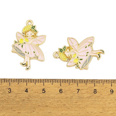 Rack Plating Alloy Enamel Pendants FIND-A040-08B-02G-1