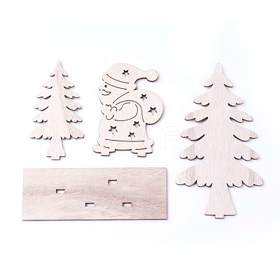 Undyed Platane Wood Home Display Decorations DJEW-F006-03-1