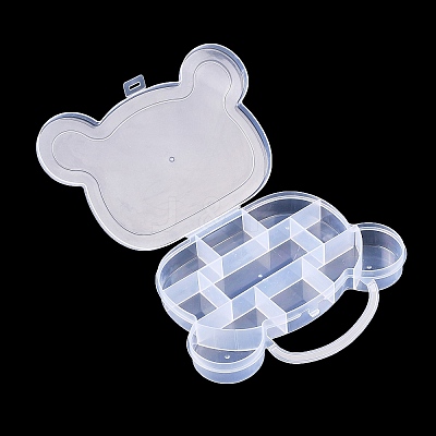 (Defective Closeout Sale: Scratched)11 Compartments Bear Plastic Storage Box CON-XCP0002-69-1