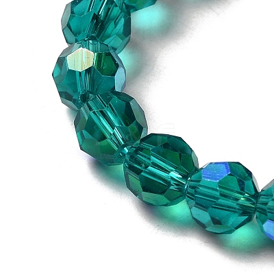 Electroplate Transparent Glass Beads Strands EGLA-A035-T8mm-L12-1