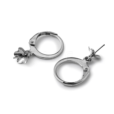 314 Stainless Steel Leverback Earring Findings STAS-WH0036-07P-1